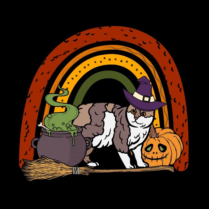 Cute Scottish Folding Ear Cat Halloween Cat