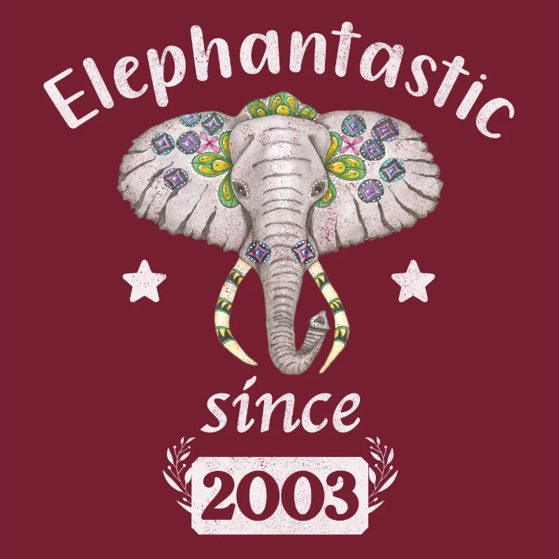 Elephantastic since 2003, elephant head decorated