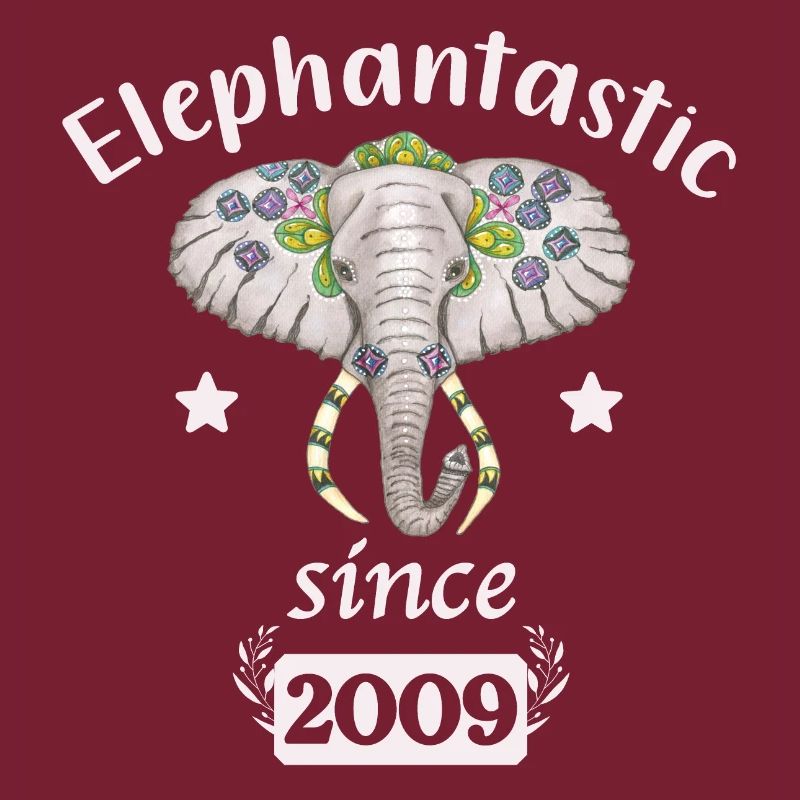 Elephantastic since 2009, elephant head decorated