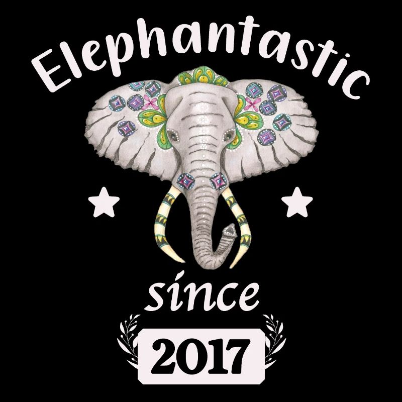 Éléphantastic depuis 2017, tête d’éléphant décorée