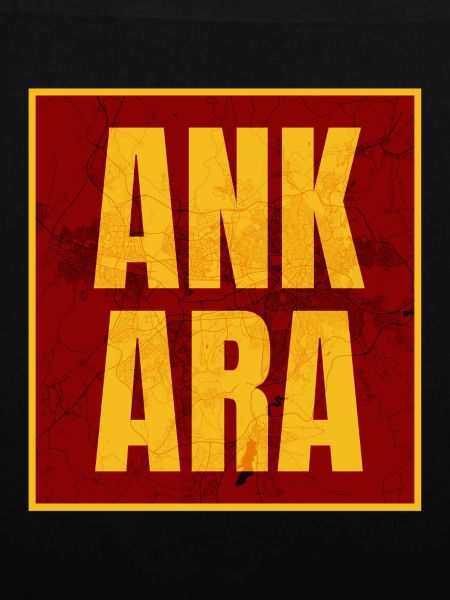 Ankara Großbuchstaben Gelb Rot