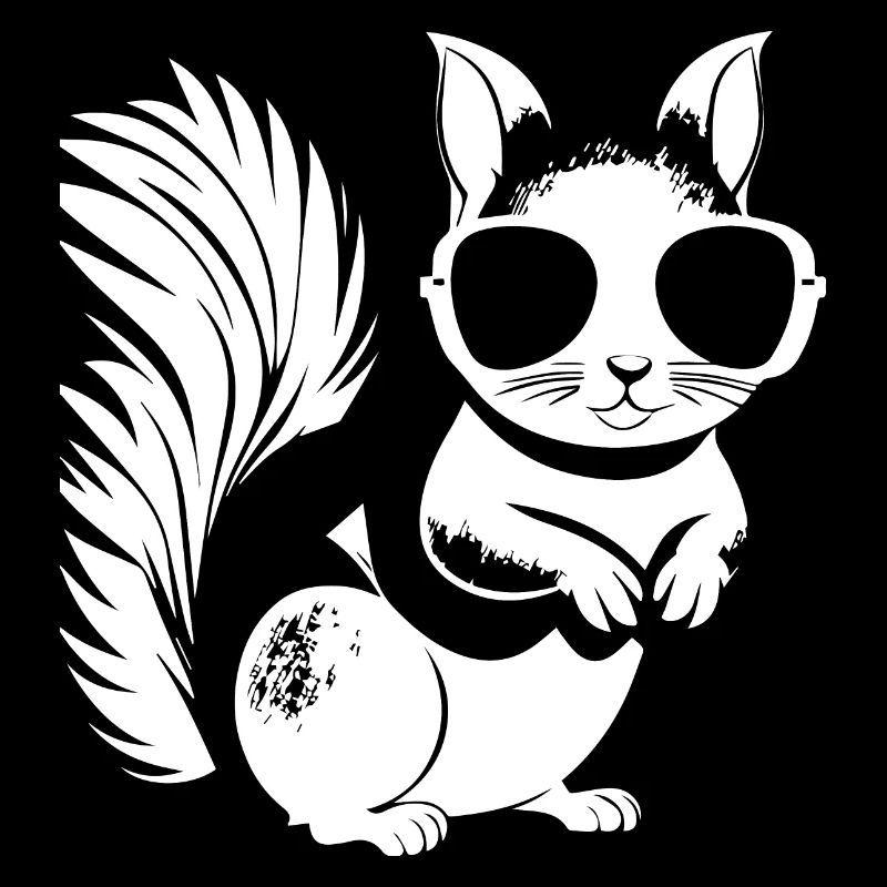 Funny Squirrel Wearing Sunglasses Squirrels
