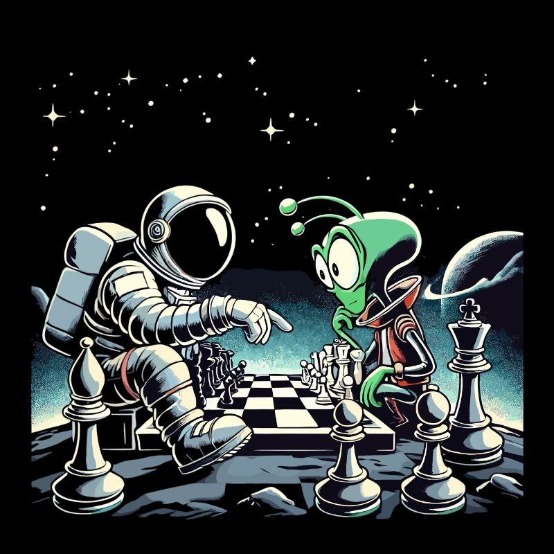 Astronaute Alien Jeu d'échecs Univers Cadeau