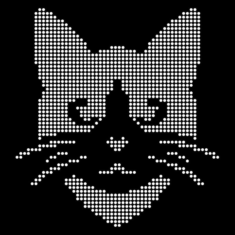 Visage de chat en demi-teinte