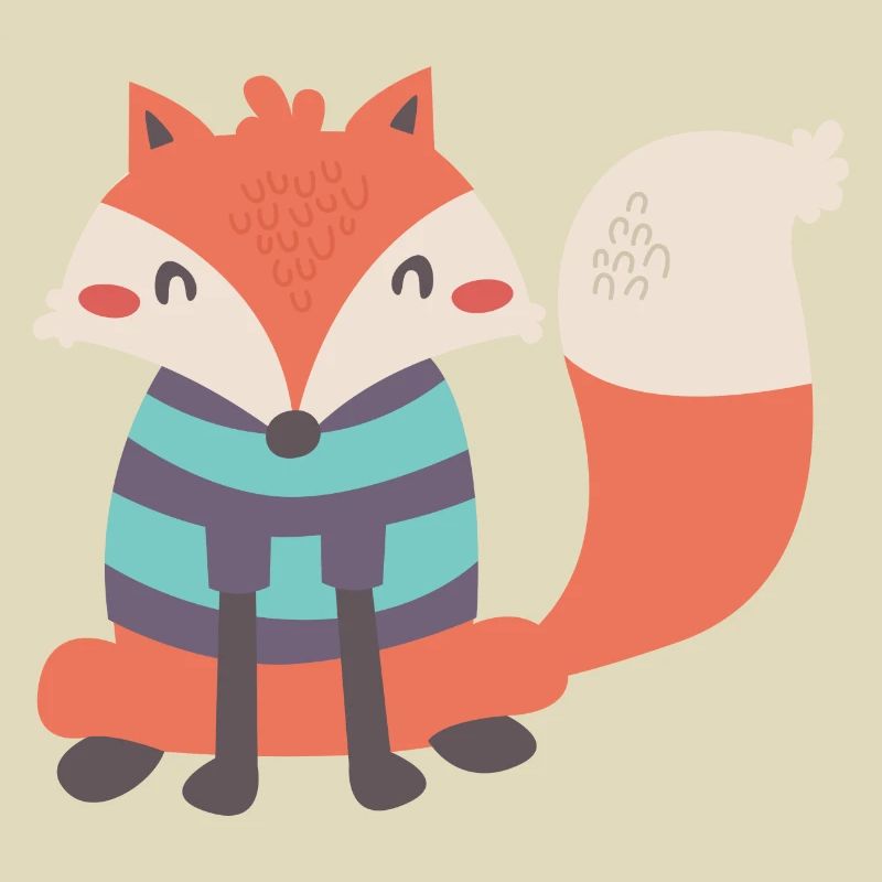 Süßer Fuchs mit Ringelpulli