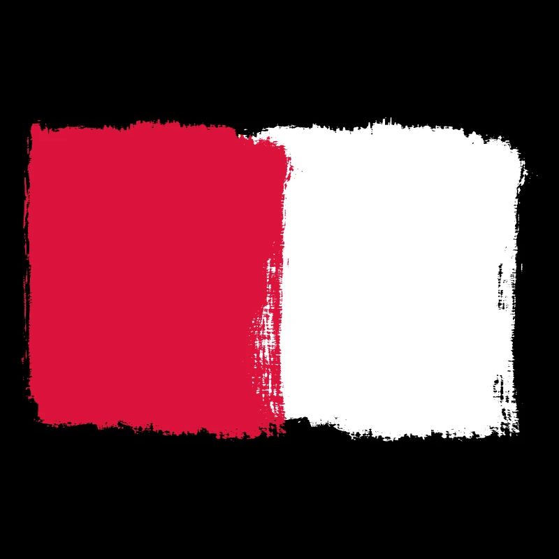 Rouge et blanc aspect usé