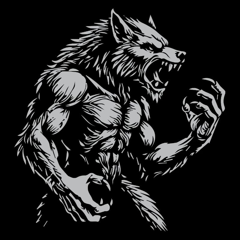 Grimmiger Warewolf Illustration