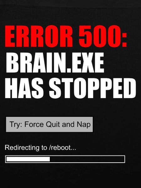 Fehler 500 Brain.exe Crash Tech Grafik-Tee