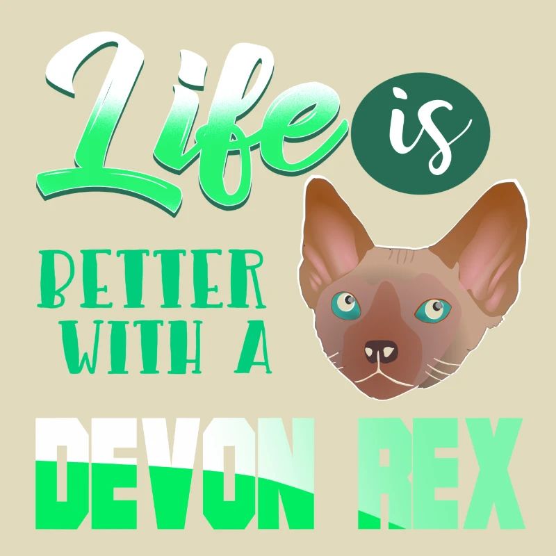 Cat Devon Rex Kitten Meow Cat Gift