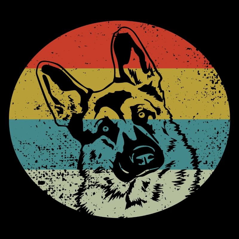 Schäferhund Hund Retro