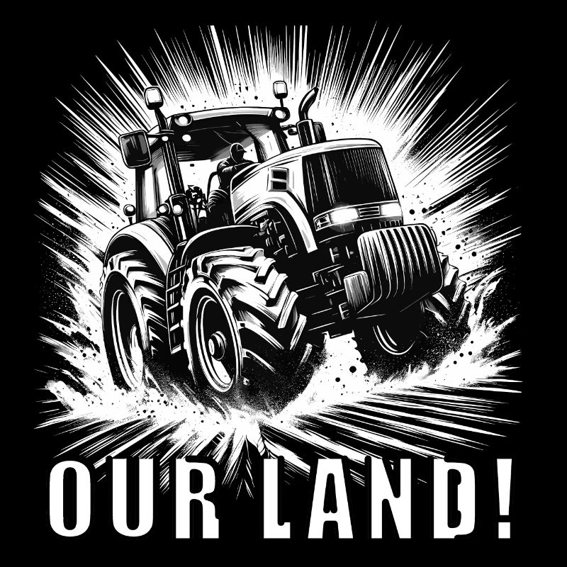 Heavy tractor for farmer demonstrations & protests