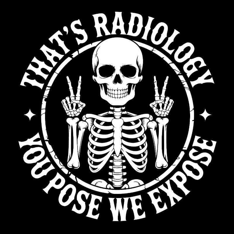 Skeleton Logo Radiology Peace Sign