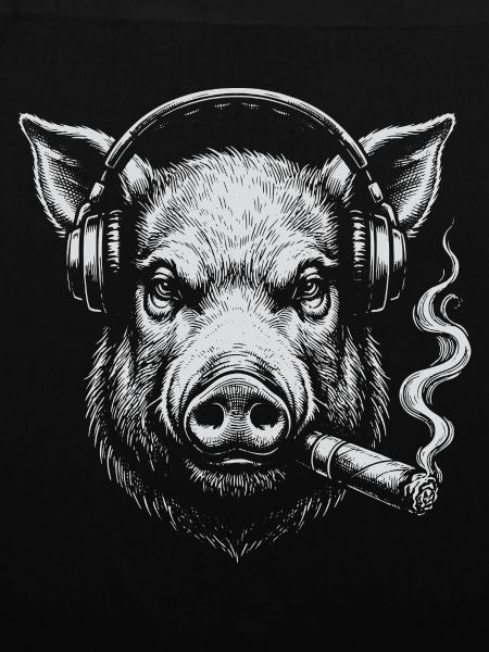 Pig DJ with Smoke