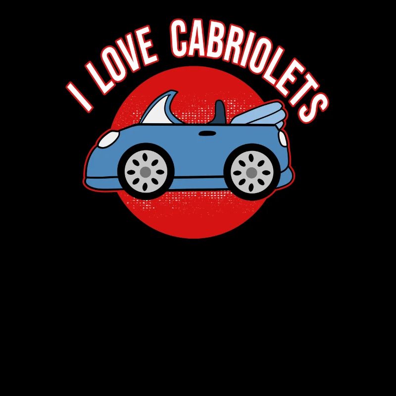 Cabriolet car convertible vintage car comic gift idea