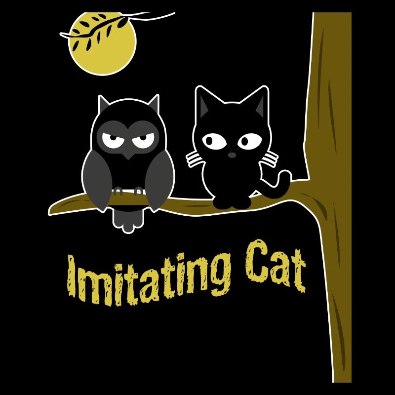 Katze Eule funny Comic Kawaii Geschenkidee