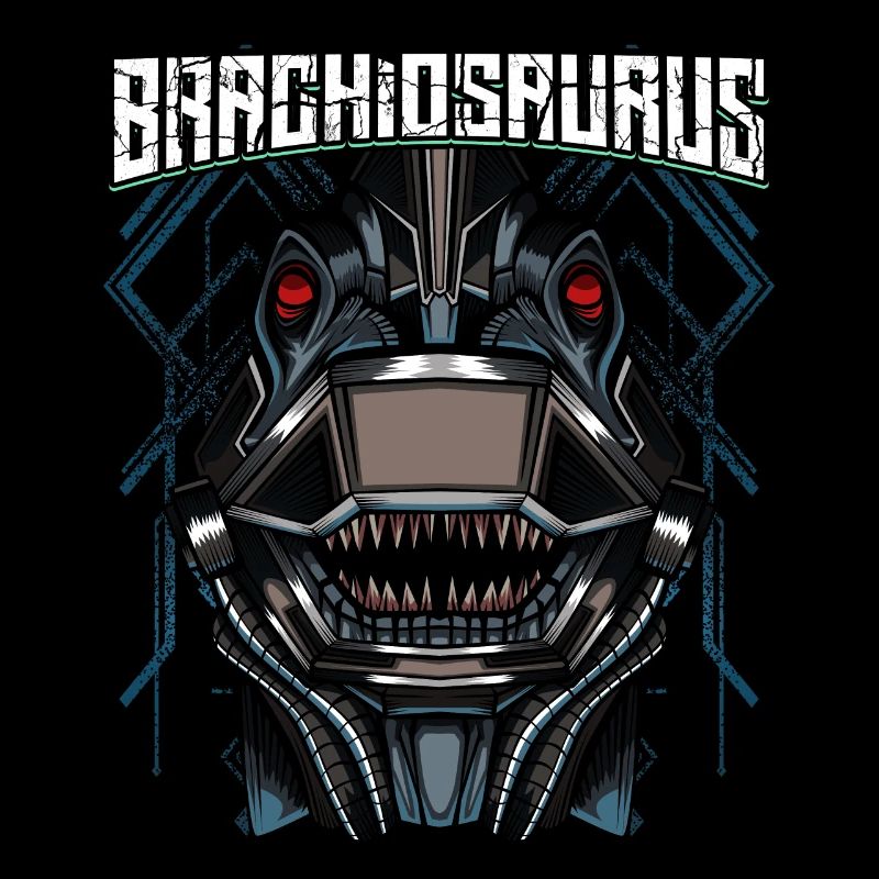 Cyborg Brachiosaurus Dinosaure Scifi