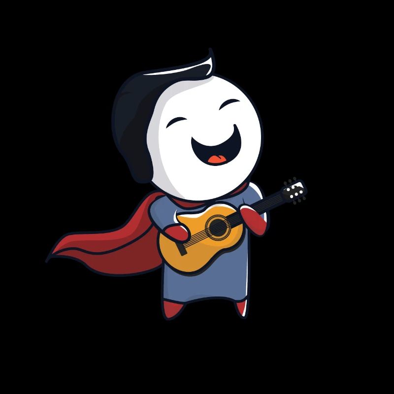 Superheld mit Gitarre
