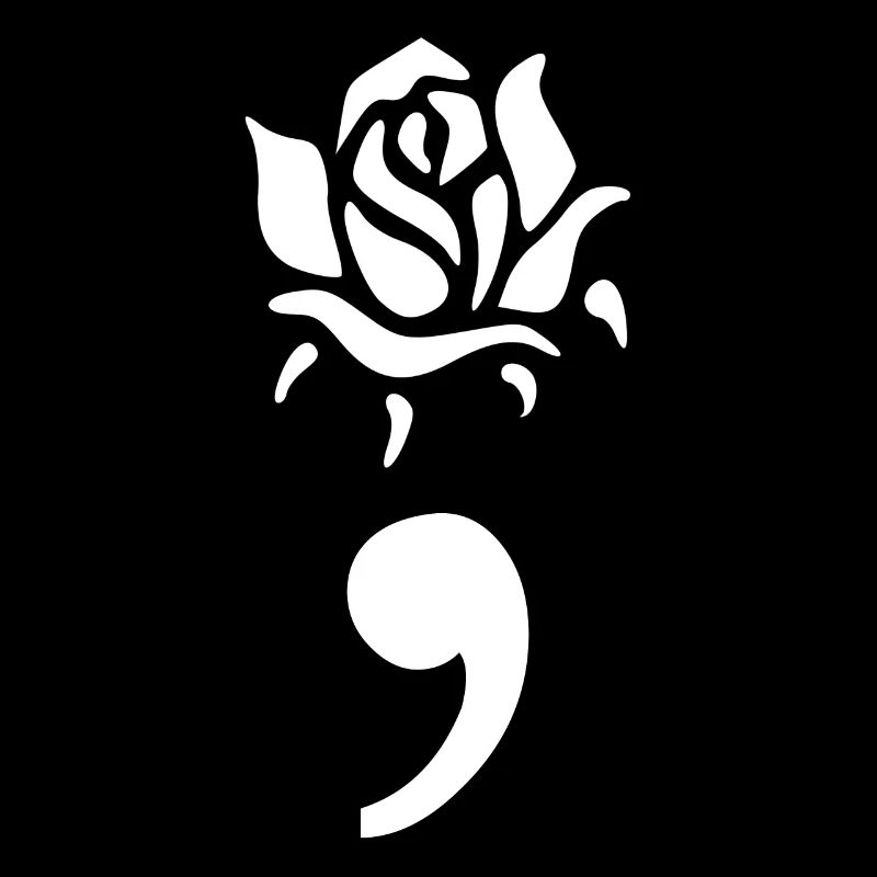 Projekt Semikolon Rose Depression Suicide Geschenk