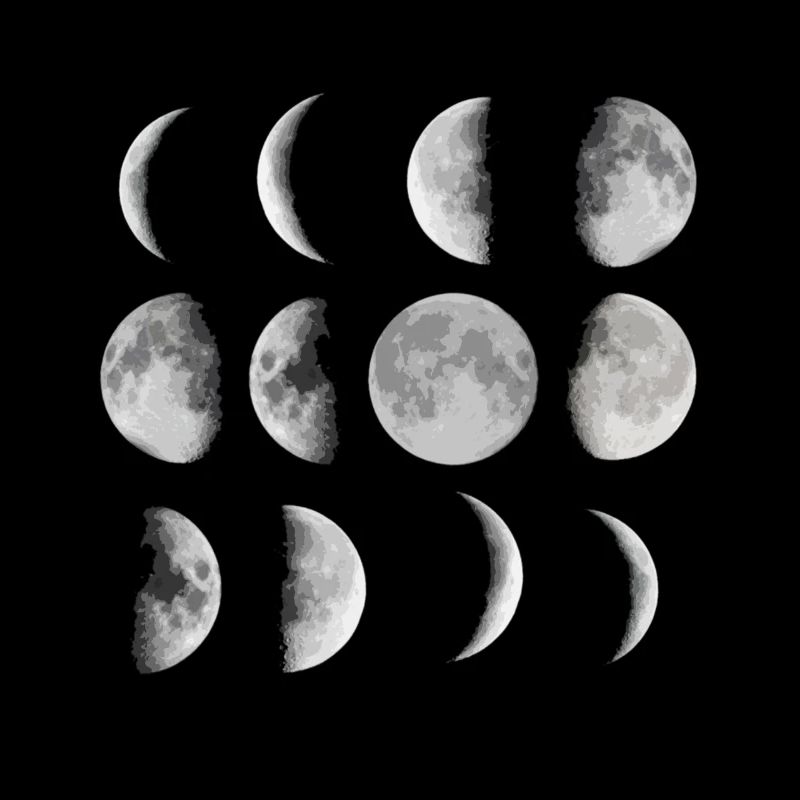 Moon phase gift moon crescent moon full moon night