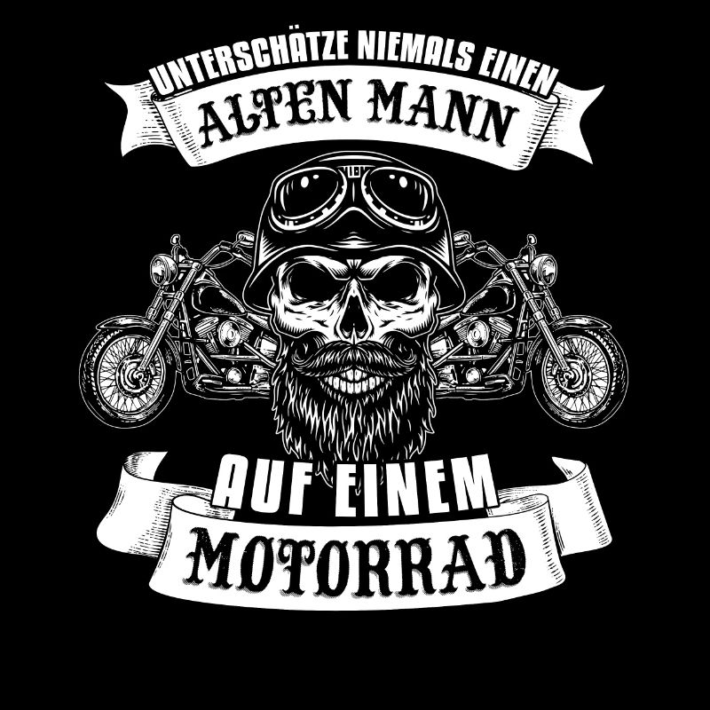 Cooler Motorradfahrer Spruch