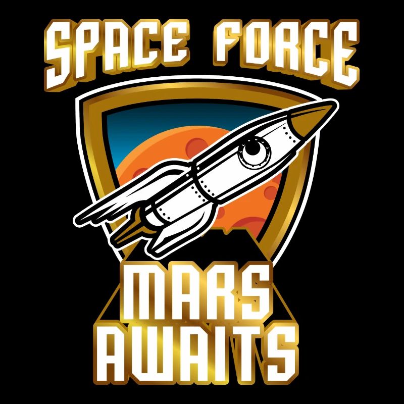 US Space Force Vintage Art Colonize Conquer Mars