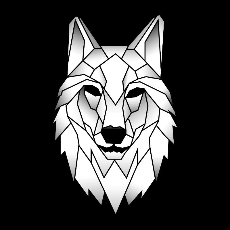 Wolf Polygon Effekt Tattoo Wölfe Geschenk