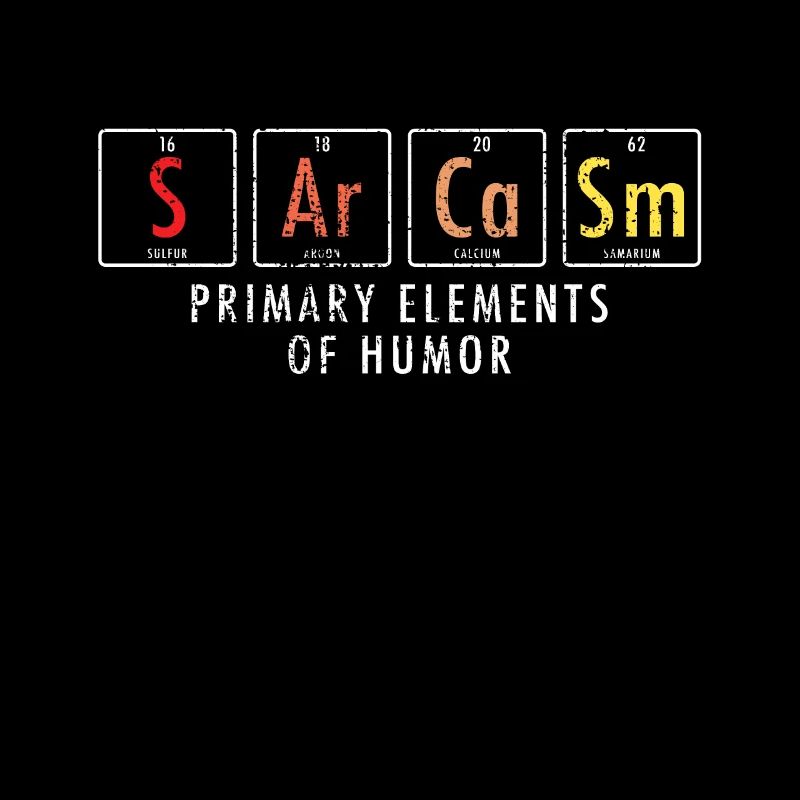 Sarkasmus Elemente Nerd Science