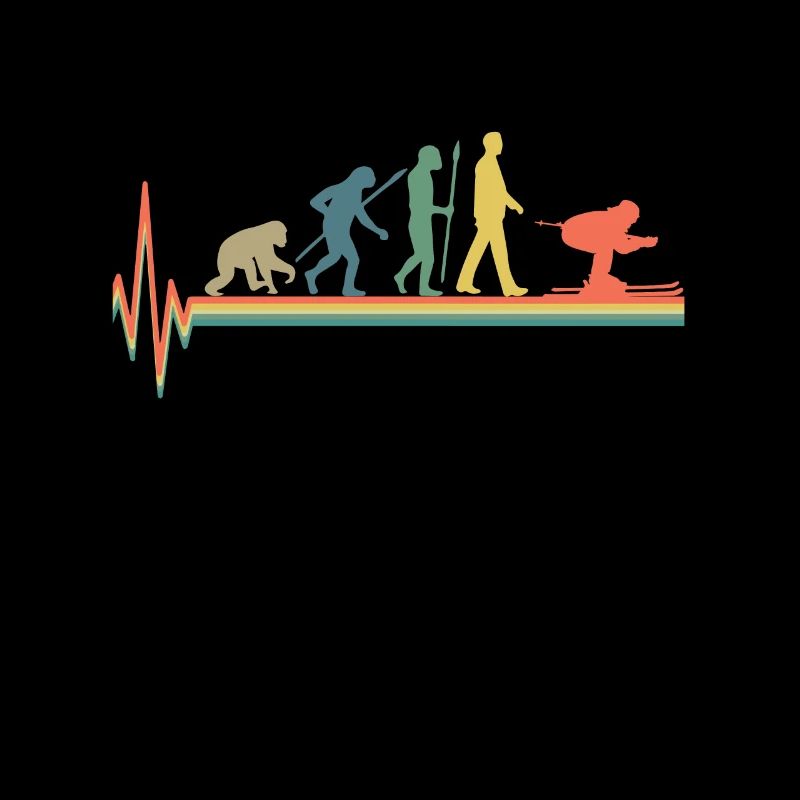 Evolution Retro Vintage Skiing