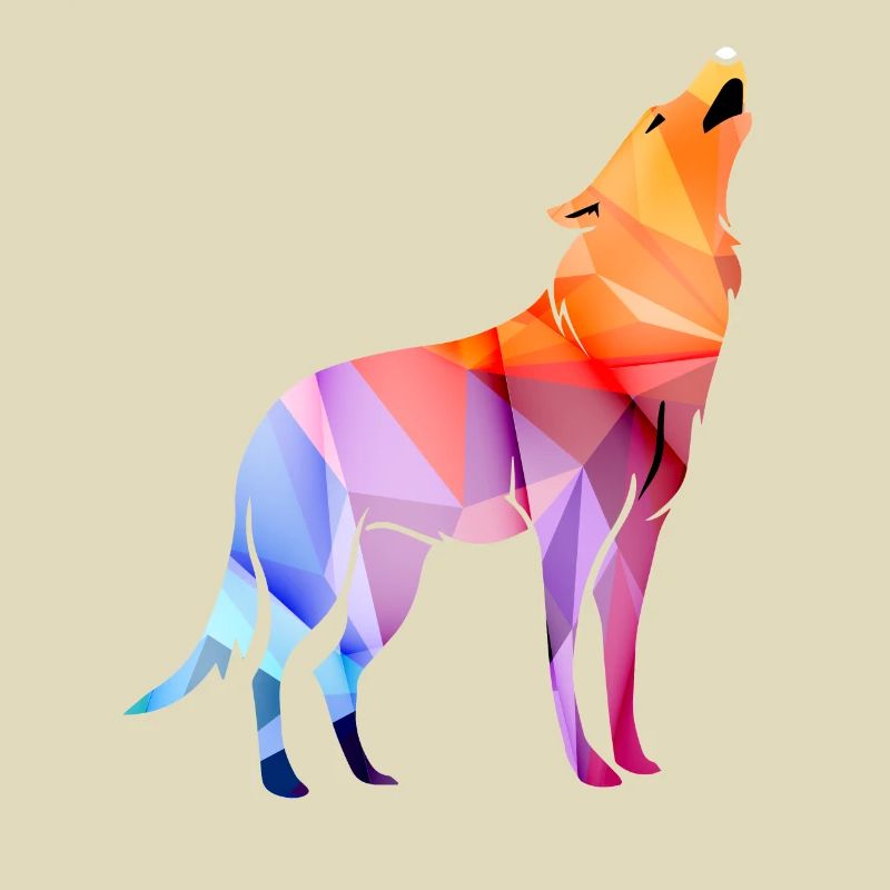 Howling Polygon Wolf