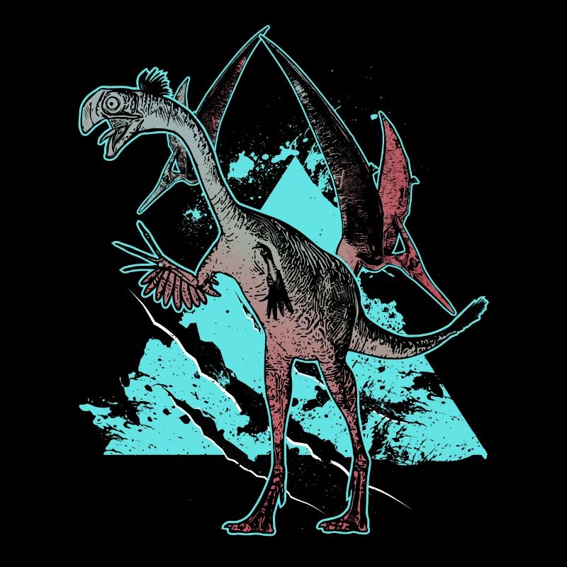 Ancient dinosaurs Gigantoraptor wilderness