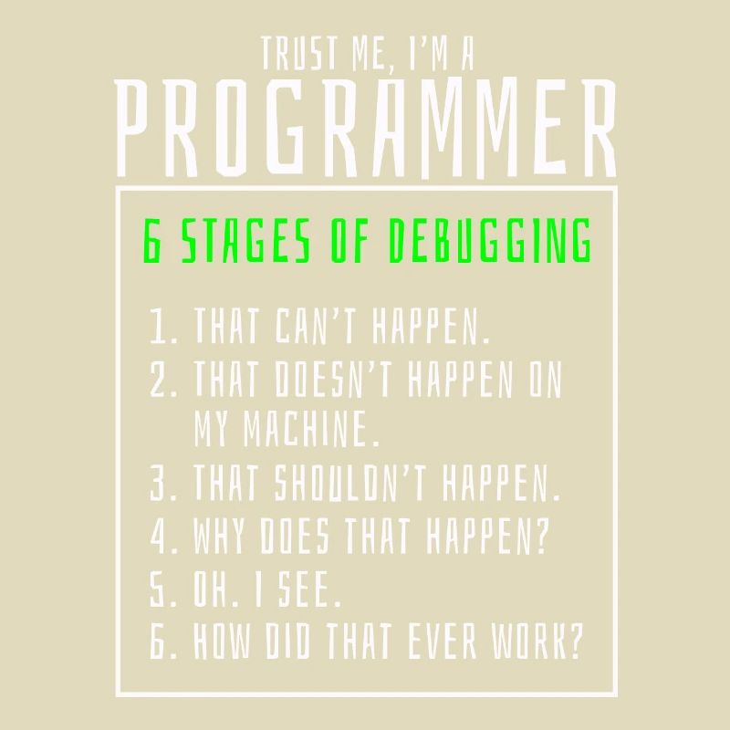 Debugging von Stufen Computerprogrammierer