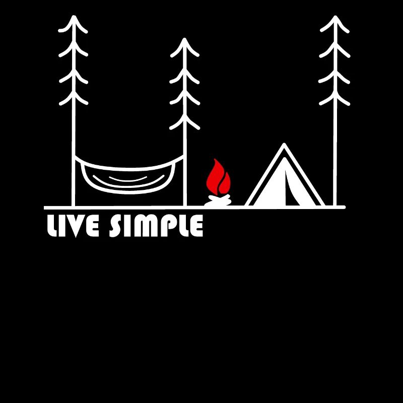 Live simple Camping Camper Geschenk