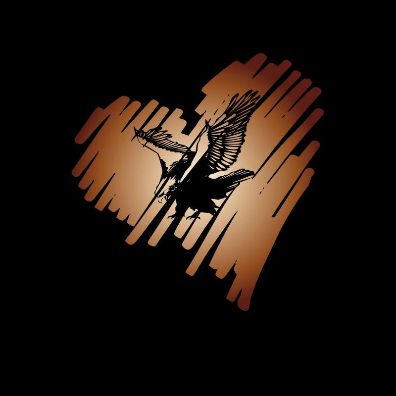 Heart with Eagle Golden Eagle Osprey White-tailed Eagle