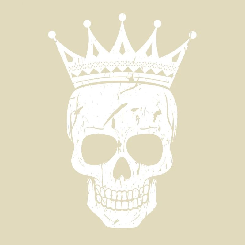 Totenkopf mit Krone
