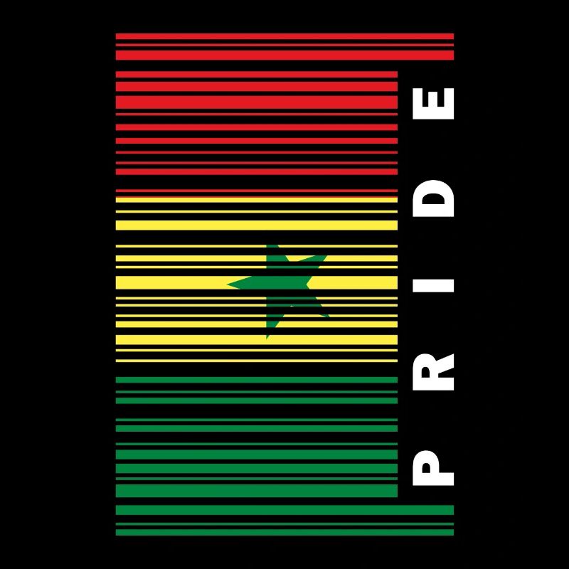 Senegal Flagge Stolz Barcode
