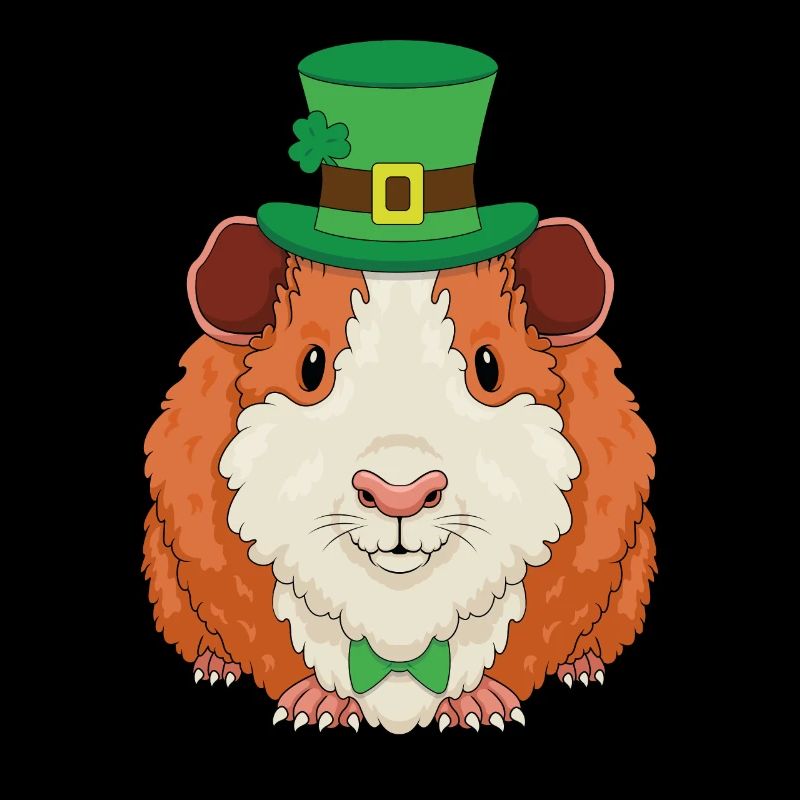Cadeau drôle du jour de St.Patrick de cochon d'Inde
