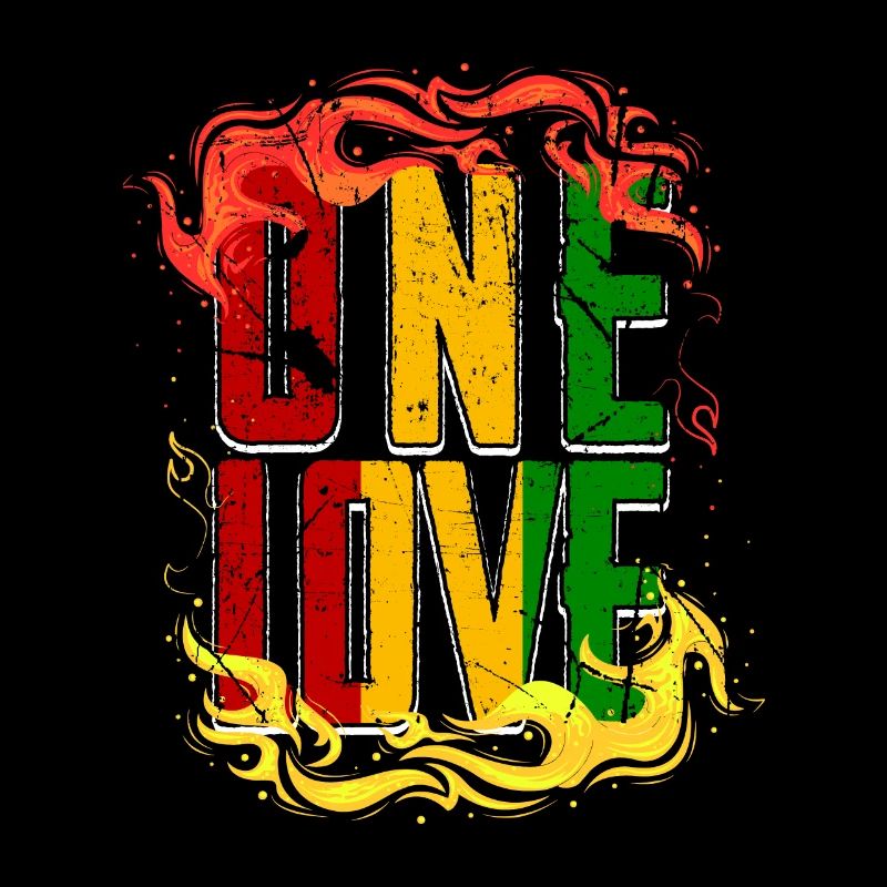 eine Liebe Reggae Farben cooles Geschenk