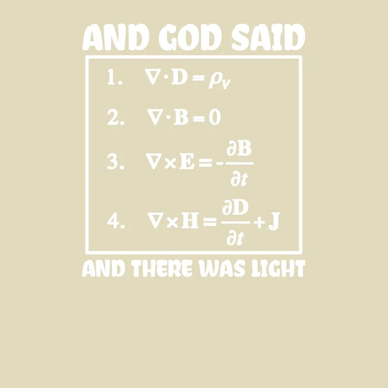 Physics Equation Maxwell Equations Light Gift