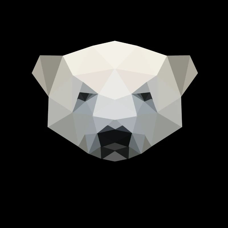 Eisbär, Eisbärenkopf polygon geometrisch