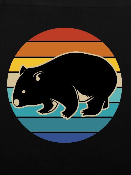 Wombat Australien Beuteltier Geschenk Retro