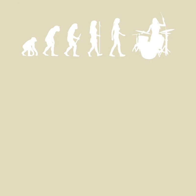 Evolution Woman Drums Drummer Gift Drumming