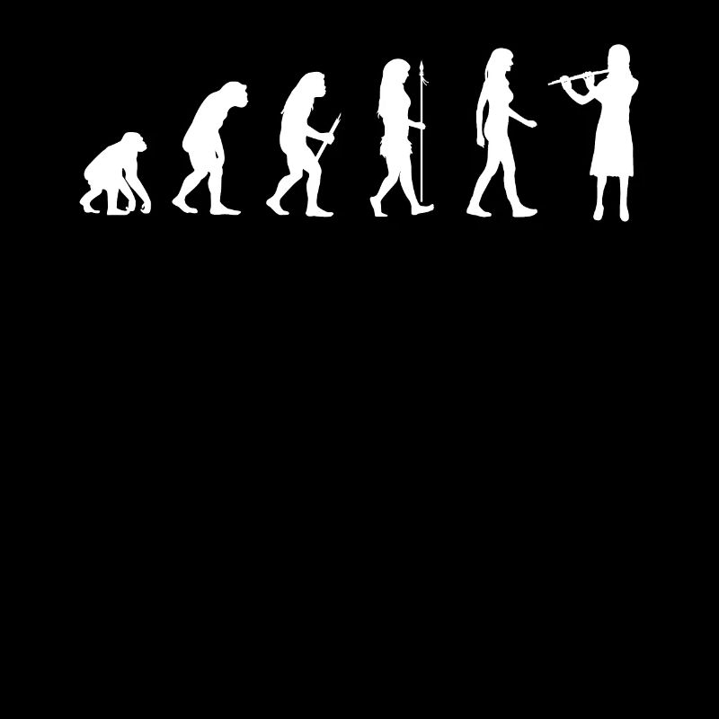 Flûtiste cadeau joueur de flûte traversière Evolution Man