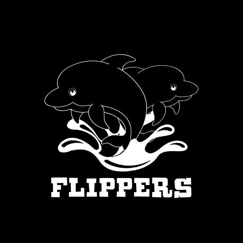 Dolphin flippers sea beach splashes