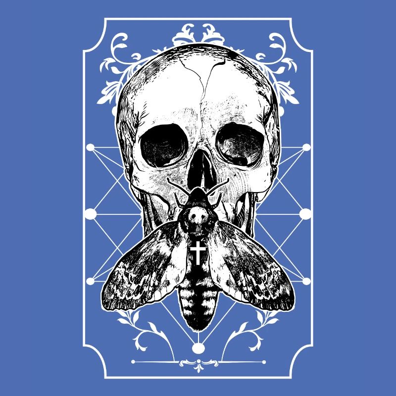 Skull Moth Gothic skull bone