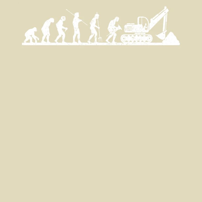 Lustiges Baggerfahrer Bagger Evolution baggern