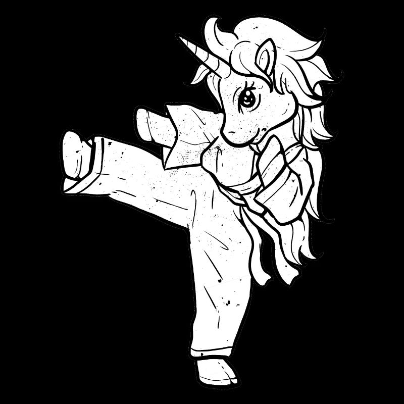 Karate Einhorn Judo Kampf Ninja Jitsu