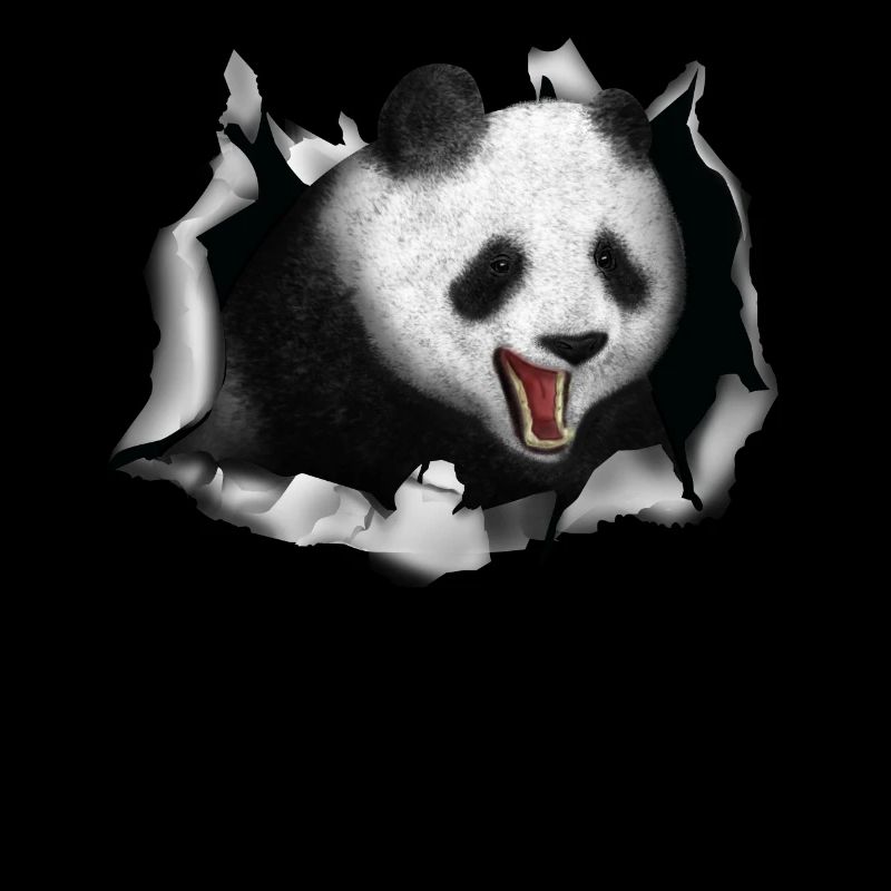 Panda Bear Breaking Through Clothes Gift Pandas
