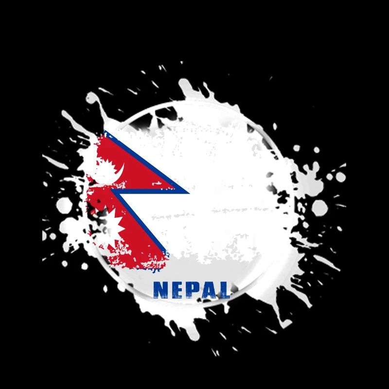 nepal Flagge mit Klecks