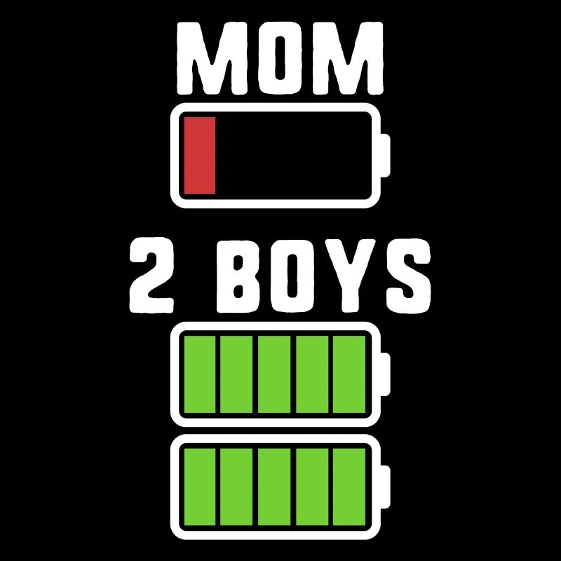 Muttertag Mutter von 2 Jungen Mutter schwache Batterie
