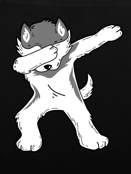 Dabbing Husky